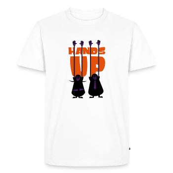 Mains-up - T-shirt Premium bio Homme - blanc - Devant - Nico (187cm)
