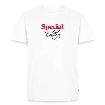 Special Edition - Men's Premium Organic T-Shirt - white - Front - Nico (187cm)