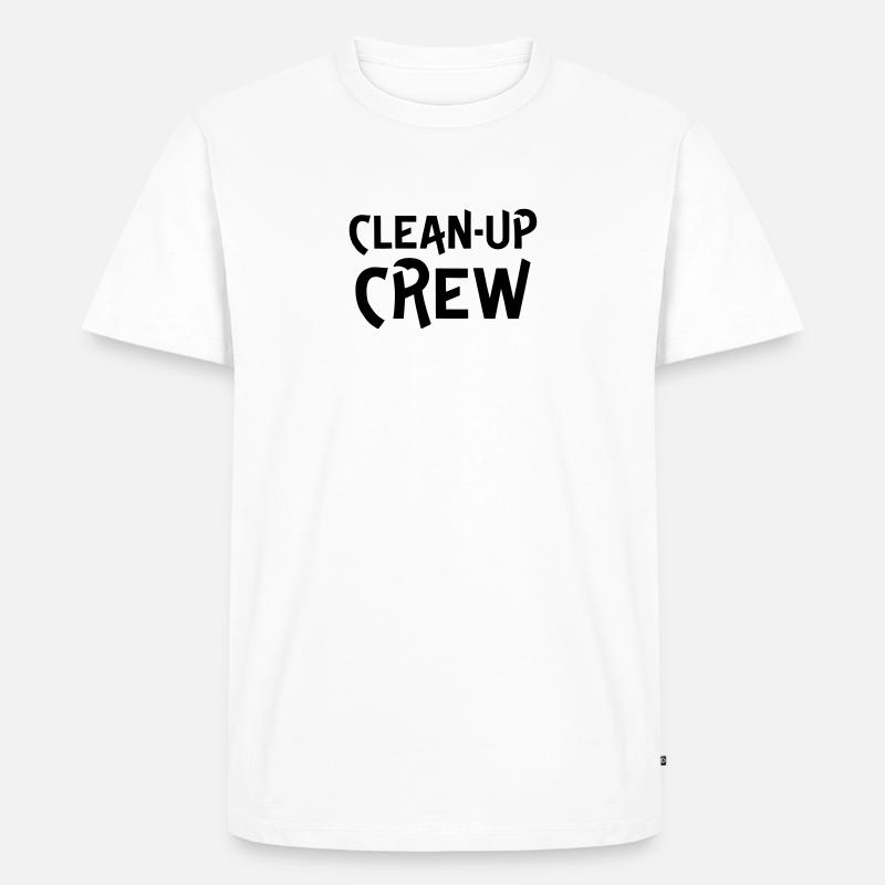 Clean up crew - Männer Premium Bio T-Shirt - Weiß