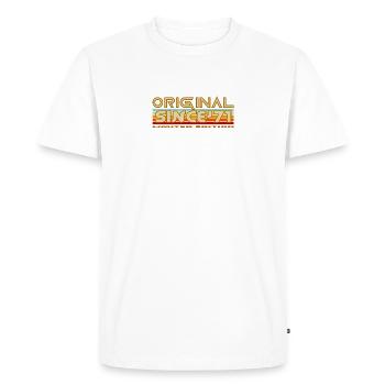 Original Since 71 Retro Tee - Men's Premium Organic T-Shirt - white - Front - Nico (187cm)