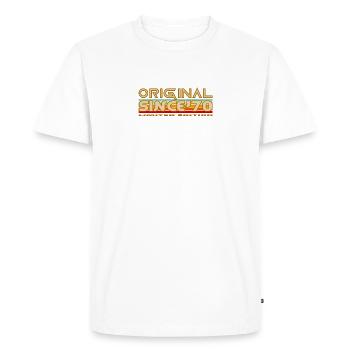 Original Since 70s Retro Edition - Men's Premium Organic T-Shirt - white - Front - Nico (187cm)
