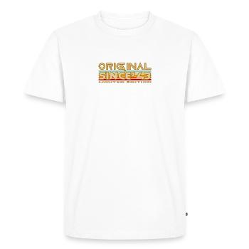 Originale Depuis 43 Édition limitée - T-shirt Premium bio Homme - blanc - Devant - Nico (187cm)