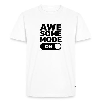 Awesome Mode (On) - T-shirt Premium bio Homme - blanc - Devant - Nico (187cm)