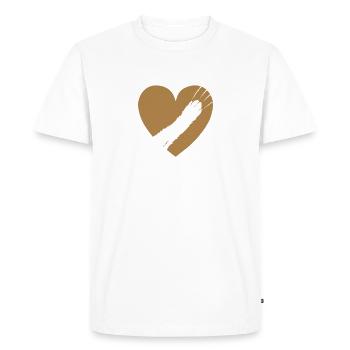 CatLove b - Men's Premium Organic T-Shirt - white - Front - Nico (187cm)