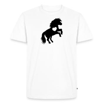 HORSE 8 HEART - T-shirt Premium bio Homme - blanc - Devant - Nico (187cm)