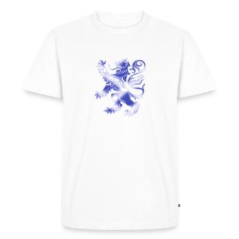 Scottish Lion Rampant and Saltire Flag - Men's Premium Organic T-Shirt - white - Front - Nico (187cm)