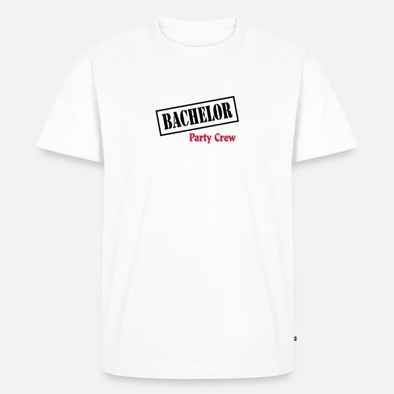 Bachelor Party Crew - Männer Premium Bio T-Shirt - Weiß