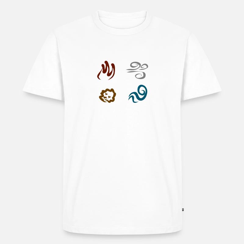 Four Elements - Männer Premium Bio T-Shirt - Weiß
