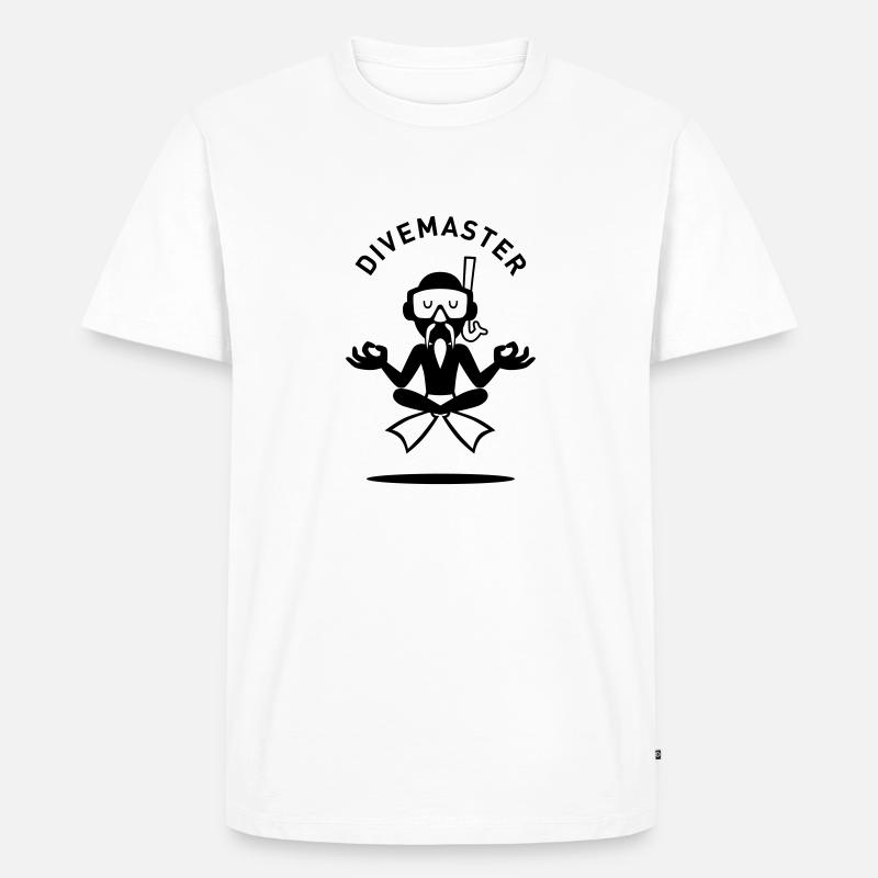DIVEMASTER Text - Männer Premium Bio T-Shirt - Weiß