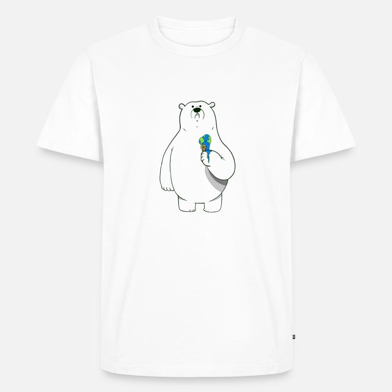 eisbär mit eis artsarah - Männer Premium Bio T-Shirt - Weiß