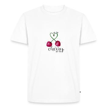 cerise sur le gâteau - T-shirt Premium bio Homme - blanc - Devant - Nico (187cm)