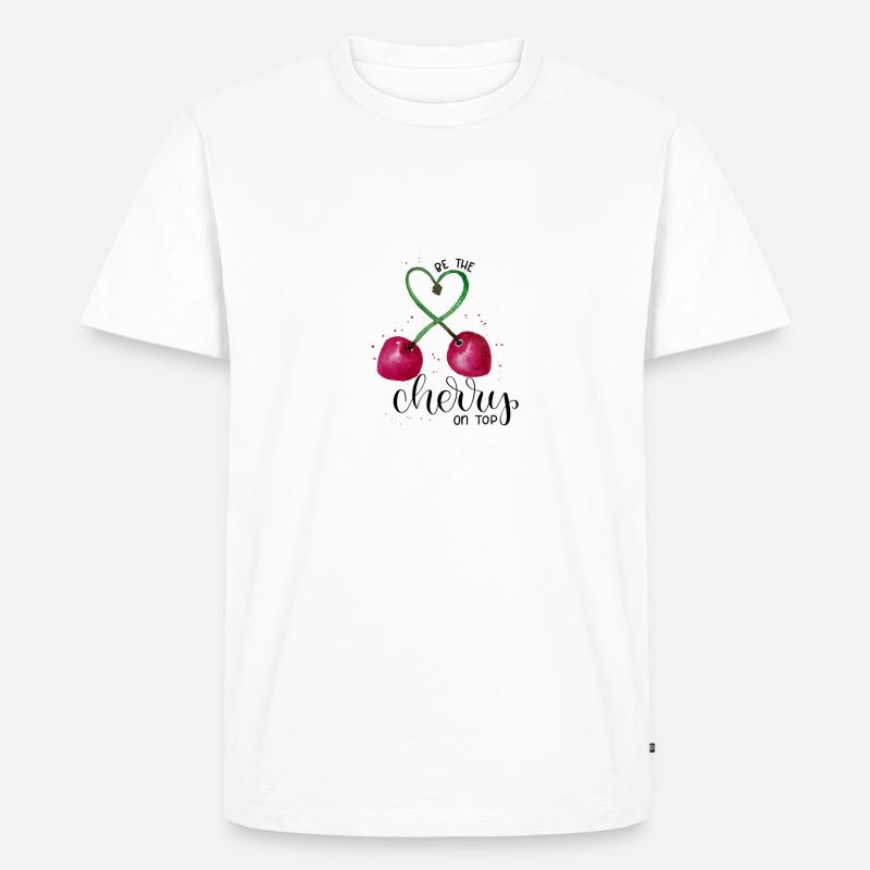 cherry on top - Männer Premium Bio T-Shirt - Weiß
