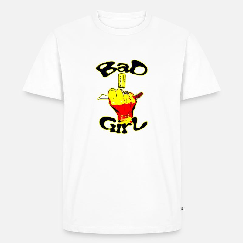 Das böse Mädchen - Männer Premium Bio T-Shirt - Weiß