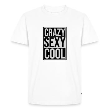 crazy sexy cool design - Men's Premium Organic T-Shirt - white - Front - Nico (187cm)