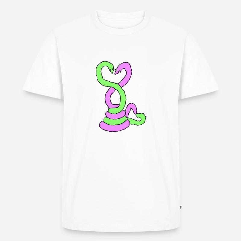 Sneks - Männer Premium Bio T-Shirt - Weiß