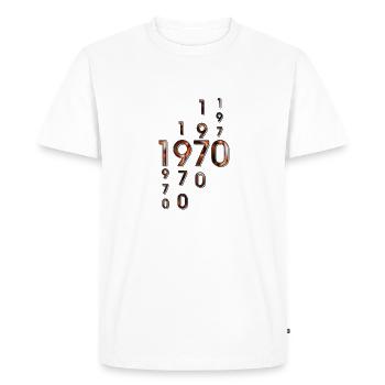 1970 Year - Men's Premium Organic T-Shirt - white - Front - Nico (187cm)