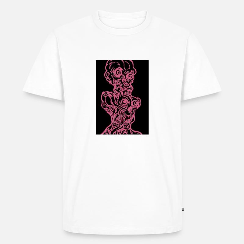 Brain eater - Männer Premium Bio T-Shirt - Weiß