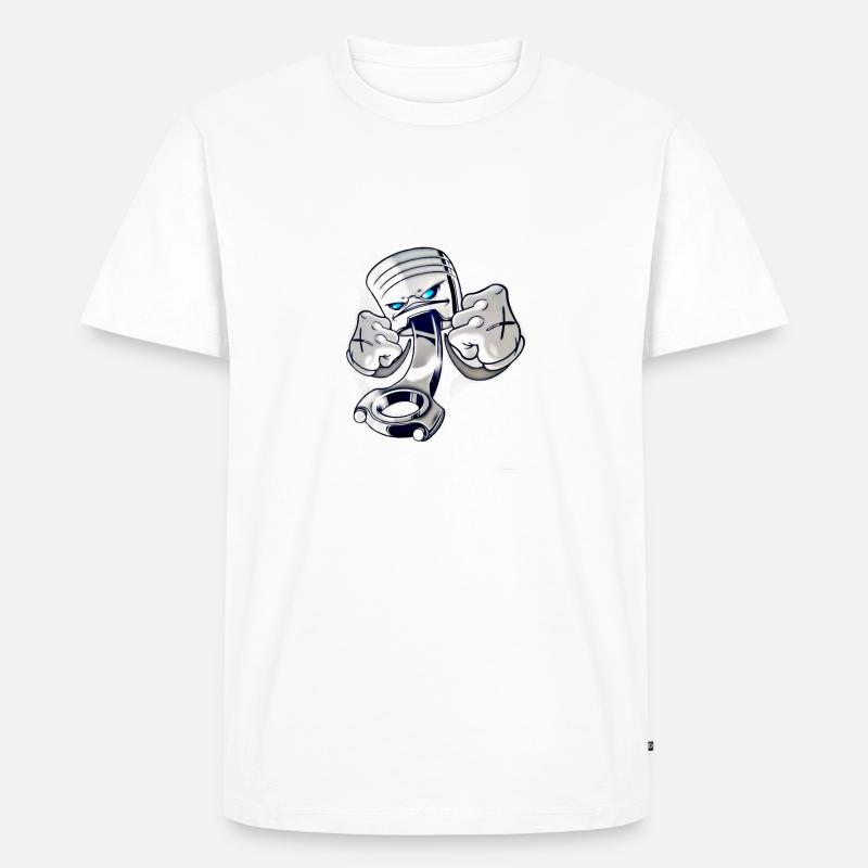 Agressive piston - Männer Premium Bio T-Shirt - Weiß