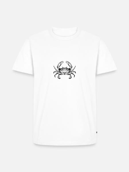 KREBS - Männer Premium Bio T-Shirt - Weiß