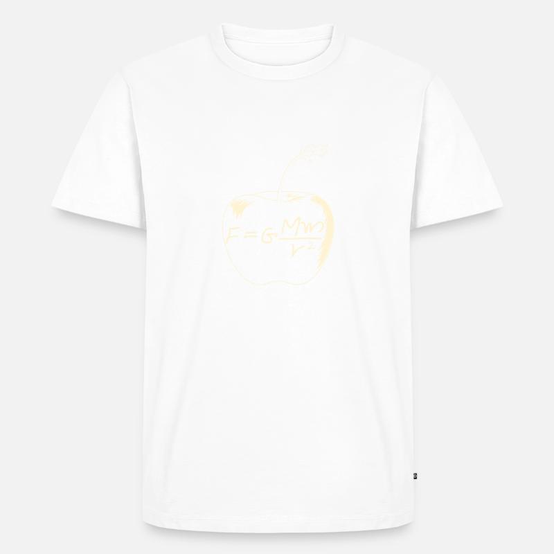 Newtons Apfel - Männer Premium Bio T-Shirt - Weiß