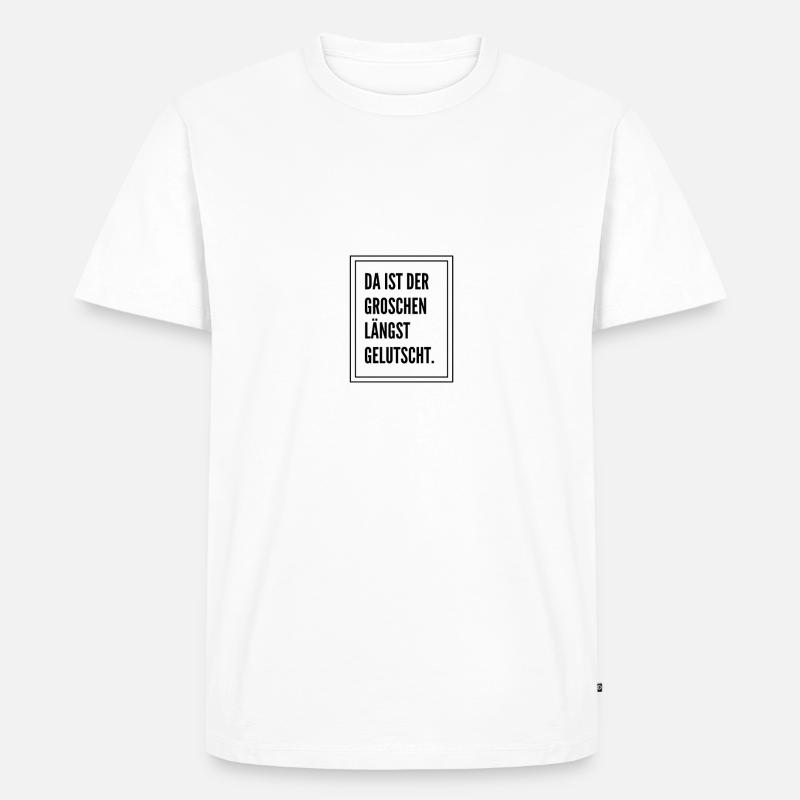 Groschen - Männer Premium Bio T-Shirt - Weiß