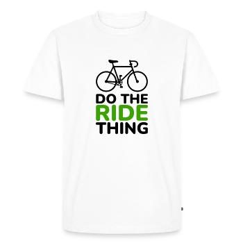 Bike Do the Ride Thing - Men's Premium Organic T-Shirt - white - Front - Nico (187cm)