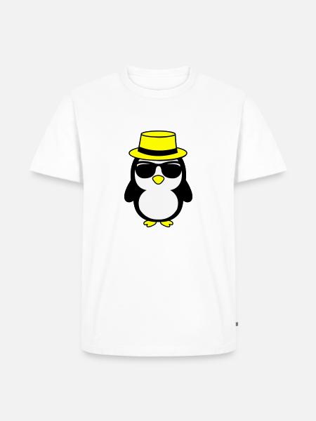 Cool Penguin 02 - Men's Premium Organic T-Shirt - white
