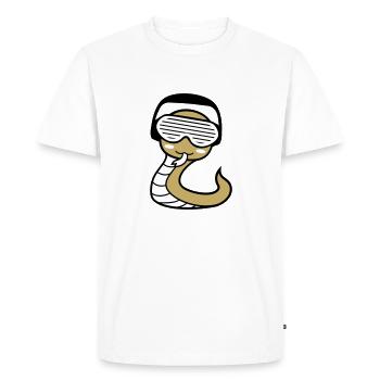 Cute Headphones Party Club Music Fun - Men's Premium Organic T-Shirt - white - Front - Nico (187cm)