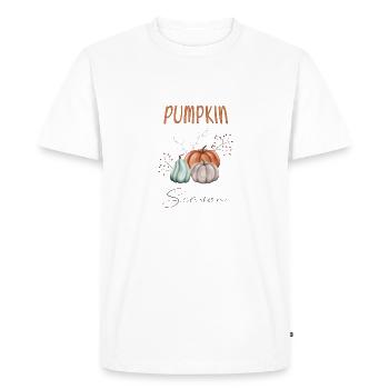 Autumn Pumpkin season - Men's Premium Organic T-Shirt - white - Front - Nico (187cm)