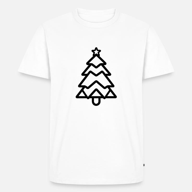 Weihnachtsbaum - Männer Premium Bio T-Shirt - Weiß