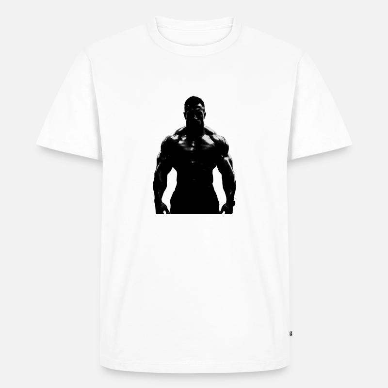 Bodybuilder 1 - Männer Premium Bio T-Shirt - Weiß