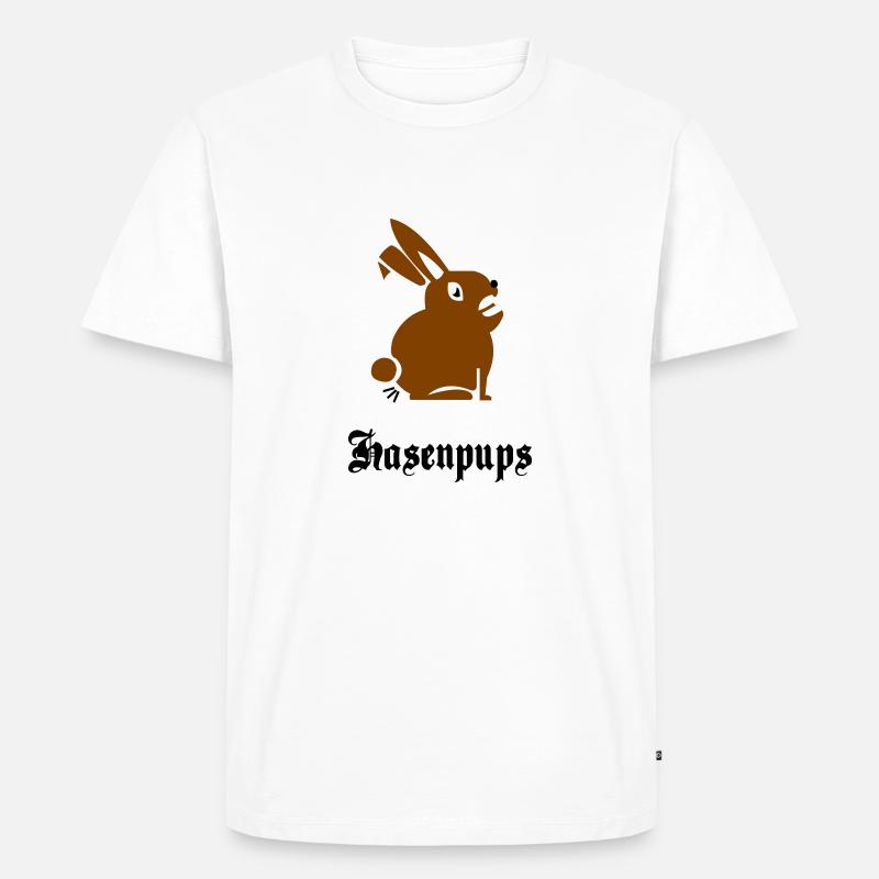 Hasenpups - Männer Premium Bio T-Shirt - Weiß