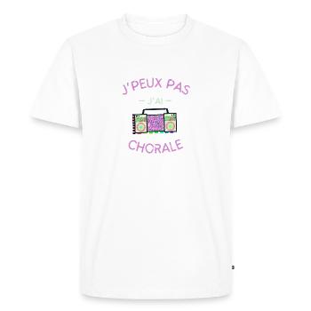 J peux pas j ai Chorale - T-shirt Premium bio Homme - blanc - Devant - Nico (187cm)