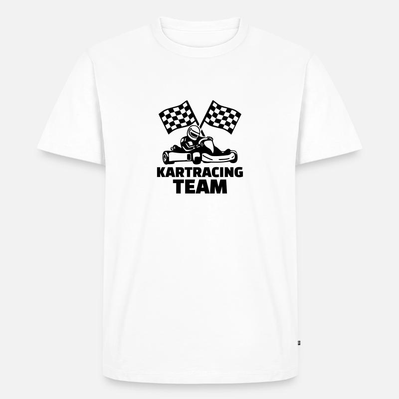 Go-Kart - Männer Premium Bio T-Shirt - Weiß
