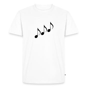 Note de Musique - T-shirt Premium bio Homme - blanc - Devant - Nico (187cm)