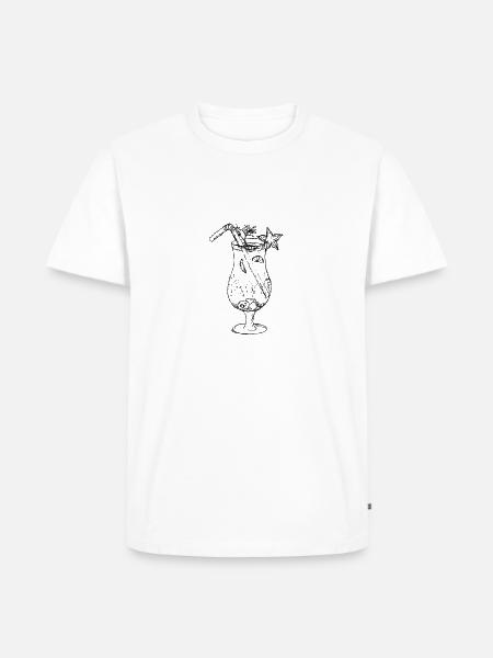 Frischer Limetten Cocktail - Männer Premium Bio T-Shirt - Weiß