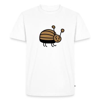 petit coléoptère - T-shirt Premium bio Homme - blanc - Devant - Nico (187cm)