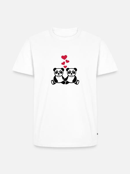 Panda - Men's Premium Organic T-Shirt - white