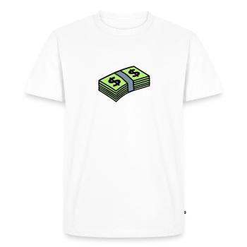 Money dollars 3 colors - T-shirt Premium bio Homme - blanc - Devant - Nico (187cm)