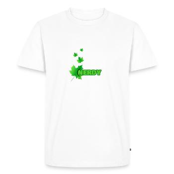 Nerd - T-shirt Premium bio Homme - blanc - Devant - Nico (187cm)