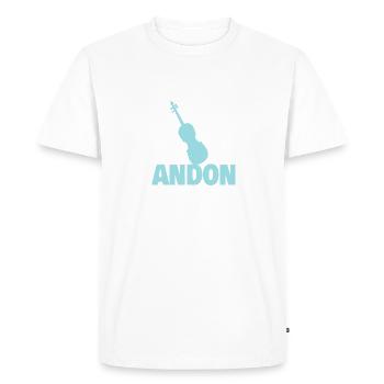 Viola Andon - Men's Premium Organic T-Shirt - white - Front - Nico (187cm)