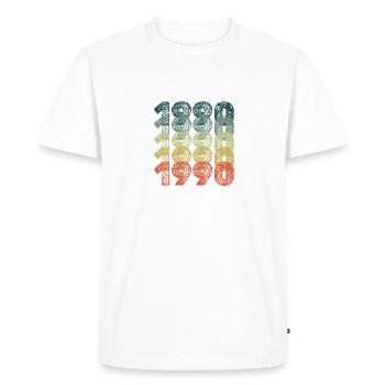 Année 1990 - T-shirt Premium bio Homme - blanc - Devant - Nico (187cm)