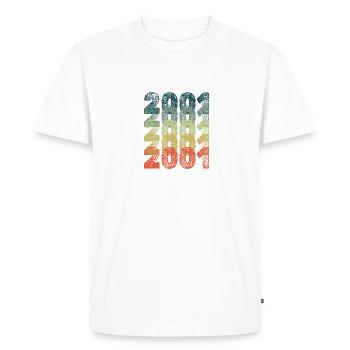 Année : 2001 - T-shirt Premium bio Homme - blanc - Devant - Nico (187cm)