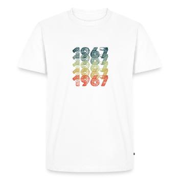 Année 1967 - T-shirt Premium bio Homme - blanc - Devant - Nico (187cm)