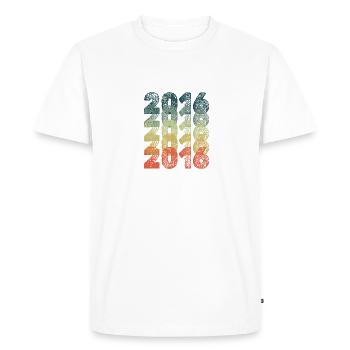 Année 2016 - T-shirt Premium bio Homme - blanc - Devant - Nico (187cm)