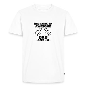 Awesome Dad - T-shirt Premium bio Homme - blanc - Devant - Nico (187cm)