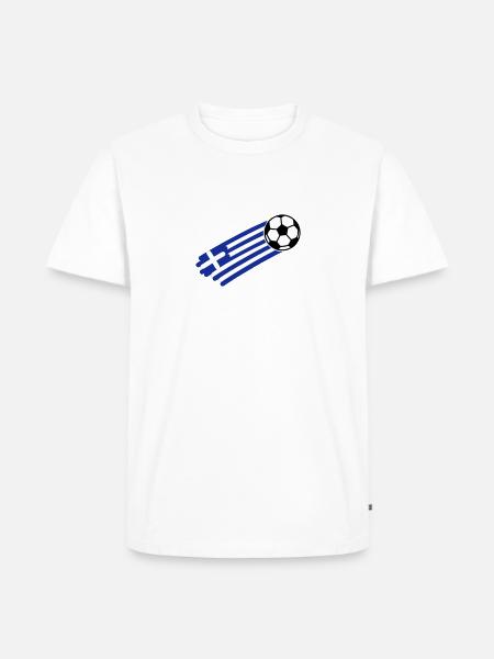 greece flag - Men's Premium Organic T-Shirt - white