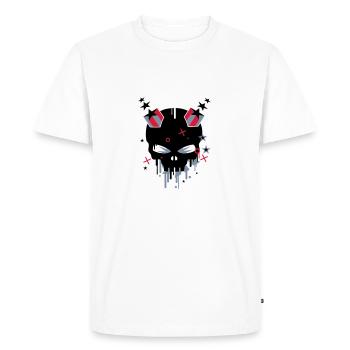 Devilskull with stars - Men's Premium Organic T-Shirt - white - Front - Nico (187cm)