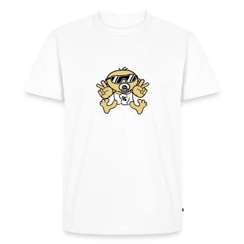 Bébé cool de lunettes de soleil signe de paix suce - Men's Premium Organic T-Shirt - white - Front - Nico (187cm)