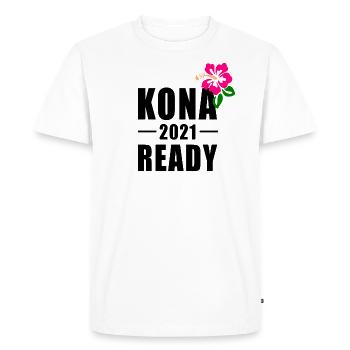 KONA 2021 READY - TRIATHLON HAWAII - T-shirt Premium bio Homme - blanc - Devant - Nico (187cm)